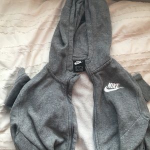 Nike lined zip up hoodie